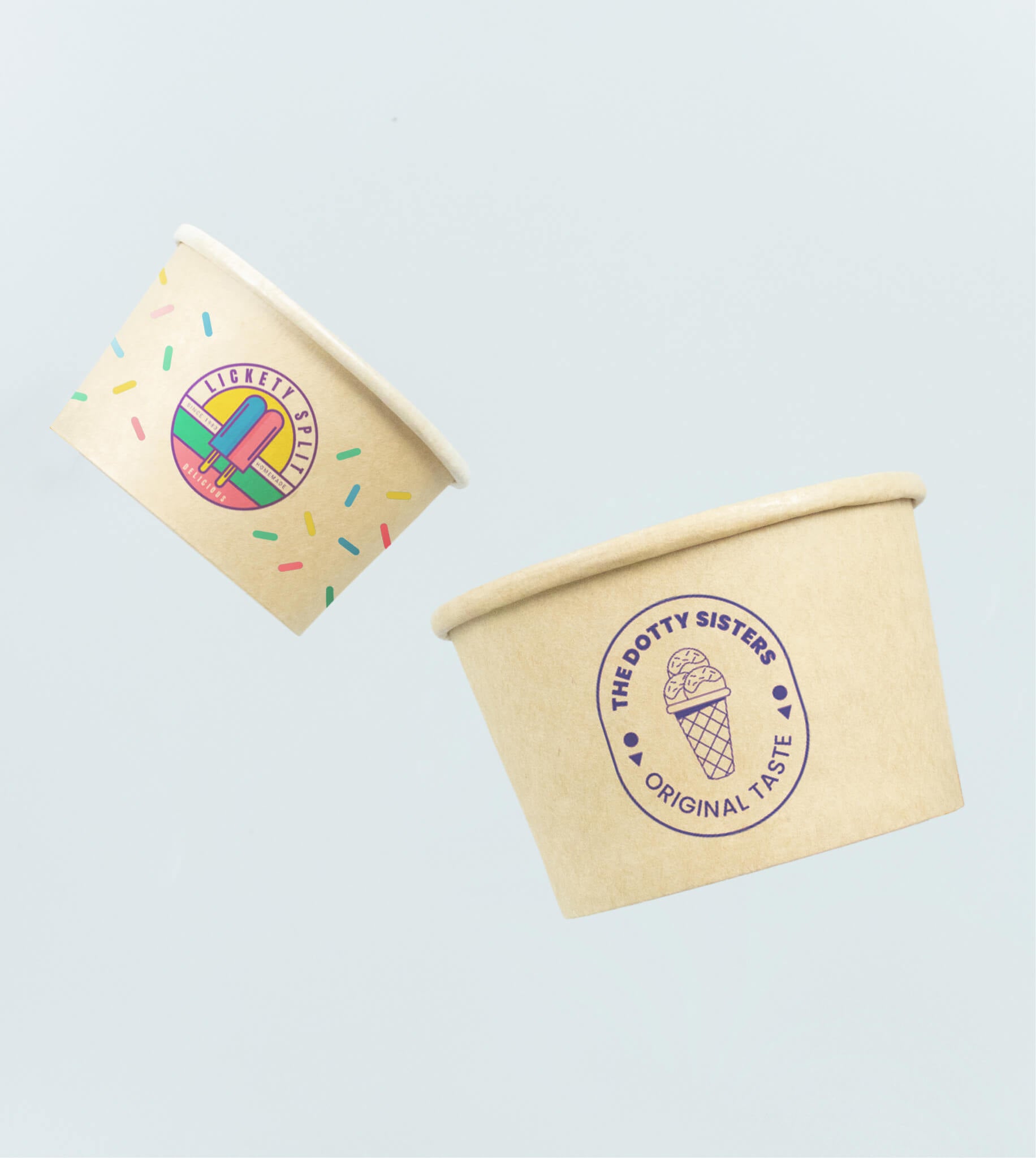 Custom Printed Kraft Ice Cream Cups