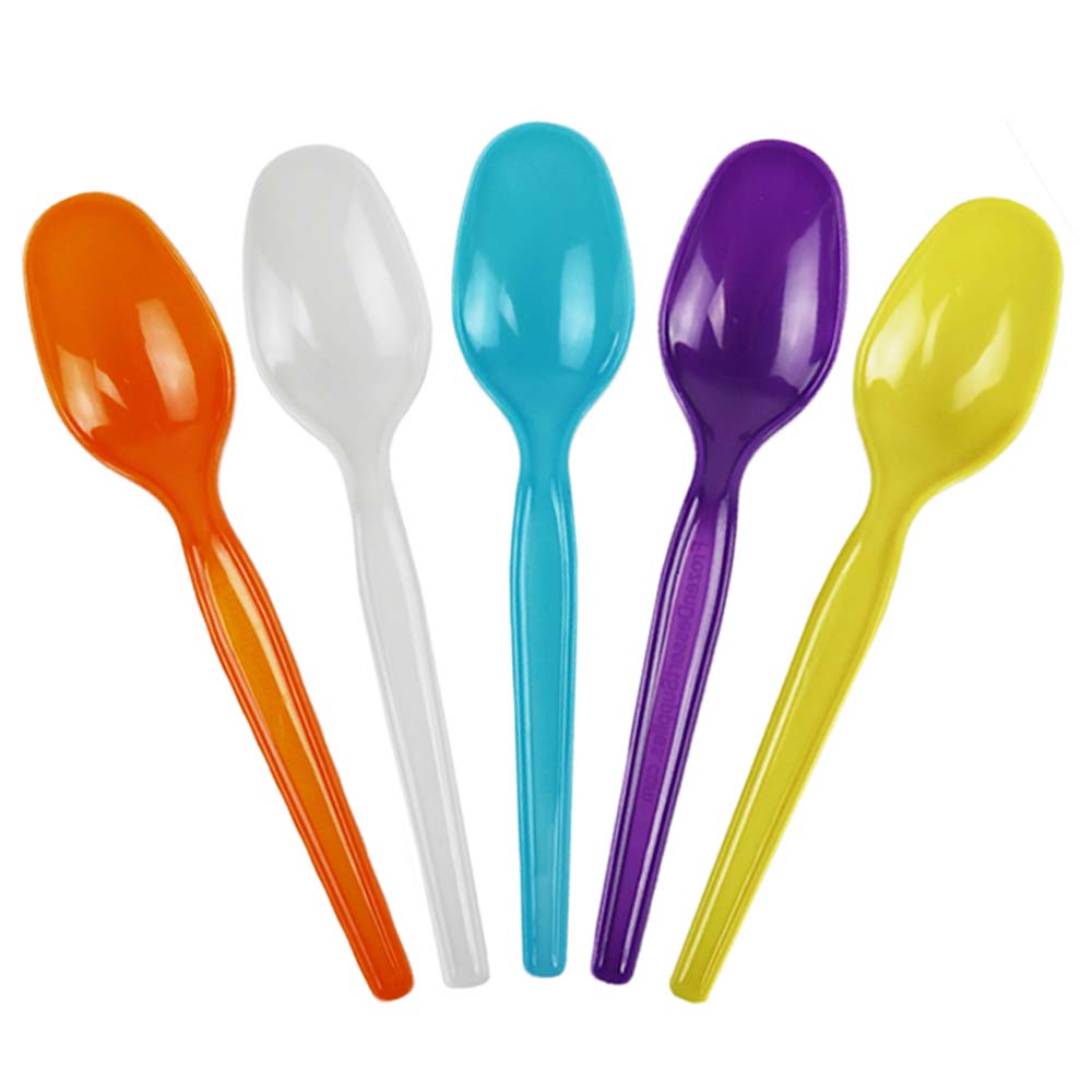 UNIQIFY® Mixed Colors Heavy Duty Ice Cream Spoons